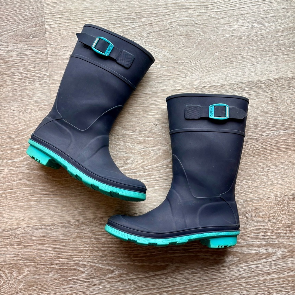 Kamik Kids Rain Boots Navy/Aqua Size 2